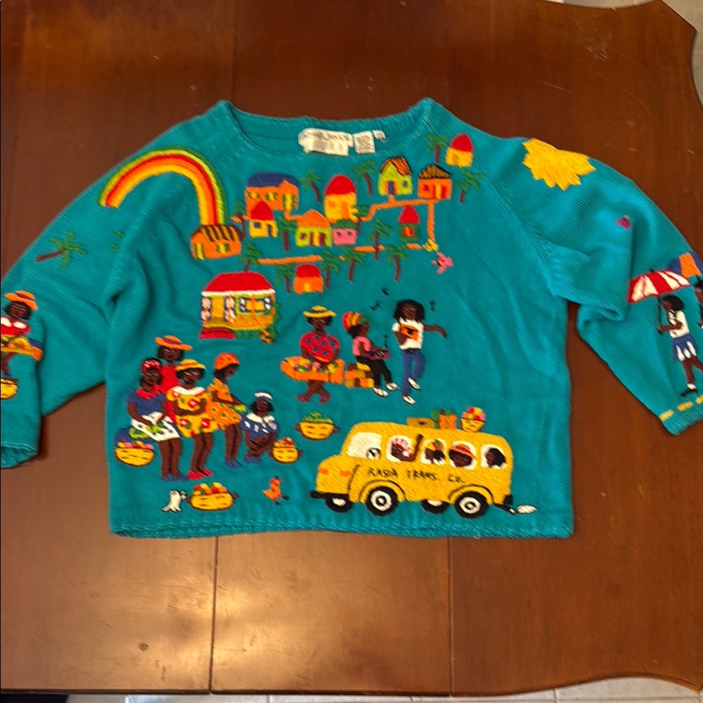 Michael Simon Rasta Sweater! Aunt Jackie from Roseanne wore one!